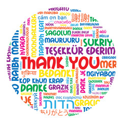 Canvas Print - THANK YOU Tag Cloud (thanks appreciation gratitude message card)