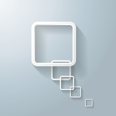 Abstract White Rectangle Speech Bubble