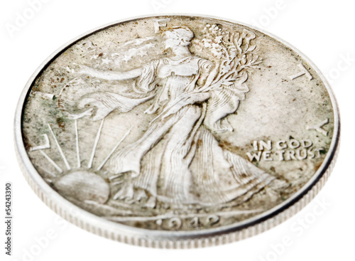 Poster Walking Liberty Half Dollar - Heads High Angle