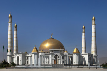 Wall Mural - Mosque in native village of first president of Turkmenistan Niya