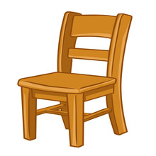 Wood Chair Isolated Illustration