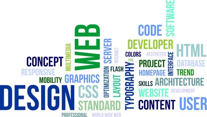 word cloud - web design