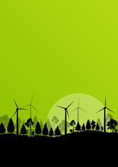 alternative energy electricity wind generators in countryside fo