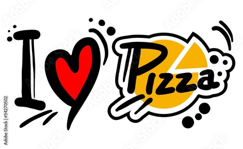 Naklejka dekoracyjna Love pizza