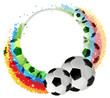 © Stekloduv - Soccer balls and rainbow