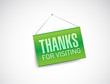 © alexmillos - thanks for visiting hanging sign