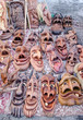 © sauletas - wooden carved funny masks market fair rural crafts