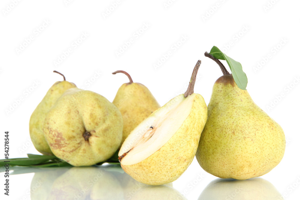 Pears isolated on white