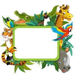 Wall Mural - Banner - frame - border - jungle safari theme