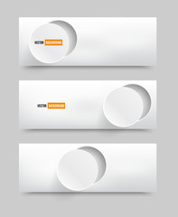 Wall Mural - vector illustration with 3d circles banners