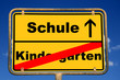 Schild Kindergarten schule