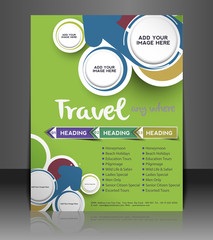 Wall Mural - Vector Travel brochure, flyer, magazine cover
