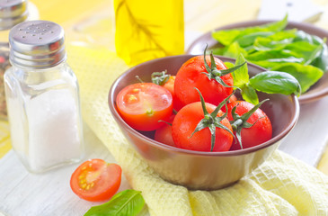 Canvas Print - tomato and basil