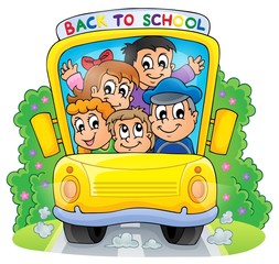 Poster - Image with school bus theme 2