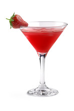 Red Cocktail With Strawberry