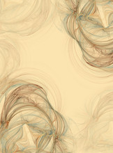 Abstract Fractal Vintage Background In Beige Brown  Colors