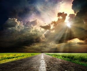 Canvas Print - Road to the sky