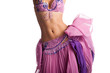 Bellydancer with Pink Costume Shaking Her Hips