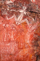 Wall Mural - Aboriginal rock art, Nourlangie, Kakadu National Park