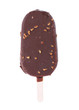 Chocolate-coated blocks of ice cream on stick.