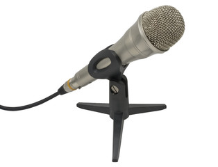 Microphone on a white background