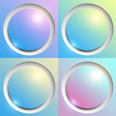 Poster - Abstract background with colorful plastic buttons