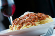 Bolognese and red wine