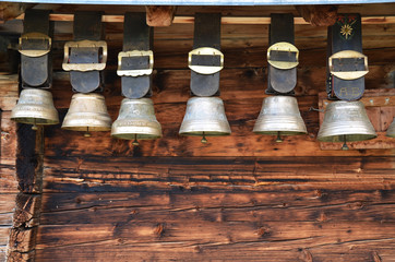 Wall Mural - Traditional Swiss cowbells