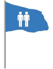 Poster - Couple d'homme dans un drapeau