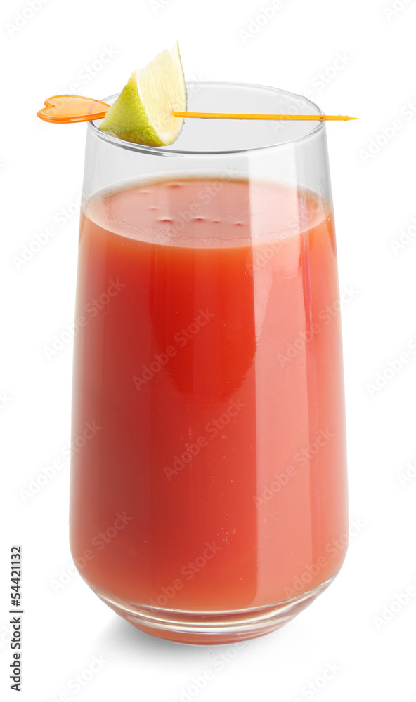Bloody Mary cocktail isolated on white