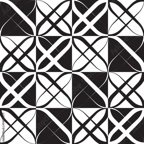 Nowoczesny obraz na płótnie Monochrome Geometric Pattern