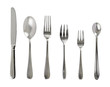 Set of steel metal table cutlery