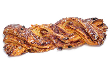 spanish Trenza de Almudevar, a typical braided pastry