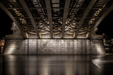 Under The Margit Bridge In Budapest, Hungaria
