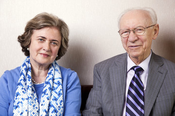 Wall Mural - Elderly Couple Looking at Camera