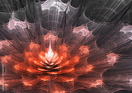 Obraz w ramie Abstract fractal flower