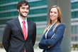 Young businesspeople outdoor