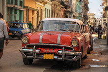 Old Car On Street In Havana