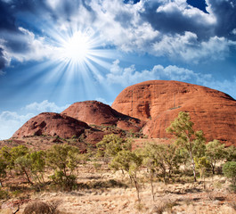 Sticker - Beautiful colors of Outback in winter season - Australia