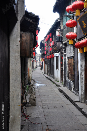 Obraz w ramie Chinese ancient street