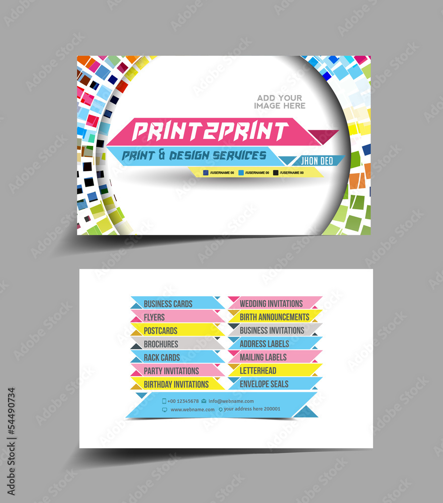 vector business card set, design Stock Vector | Adobe Stock