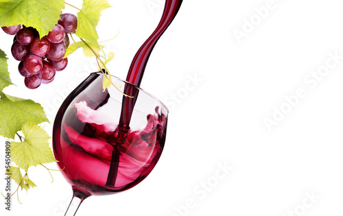 Fototapeta do kuchni glass with red wine splash