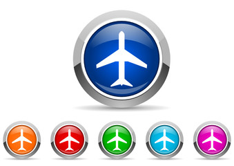 Poster - airport icon set