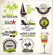 Summer holiday and travel time label