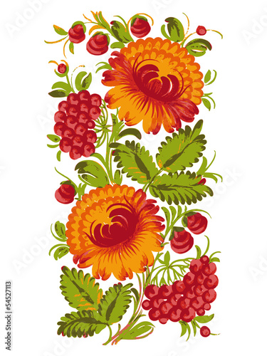 Naklejka na szafę floral decorative ornament