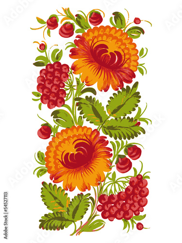 Fototapeta do kuchni floral decorative ornament