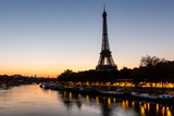 Fototapeta Boho - Eiffel Tower and d'Iena Bridge at Dawn, Paris, France