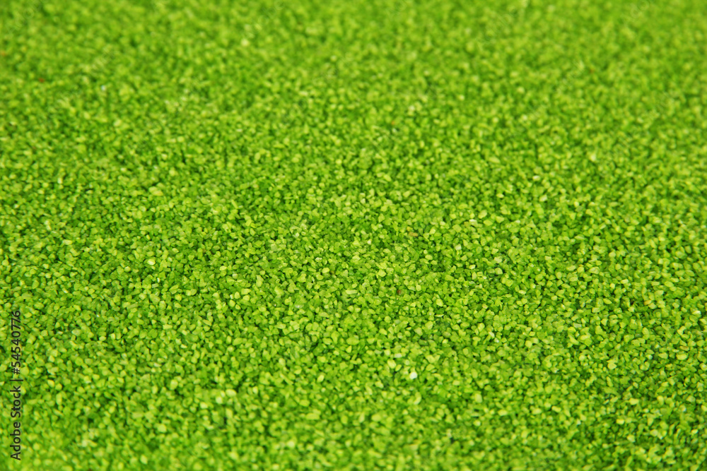 Green crystals of sea salt close up