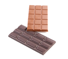 Wall Mural - Dark and milk chocolate bar.