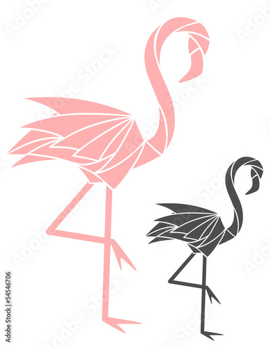 Nowoczesny obraz na płótnie Flamingo